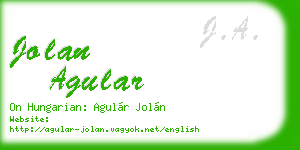 jolan agular business card