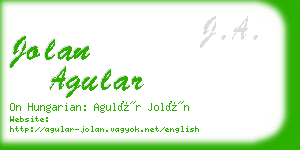 jolan agular business card